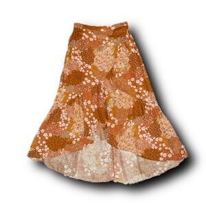 Sonoma High Low Cottagecore Floral Skirt with Ruffle